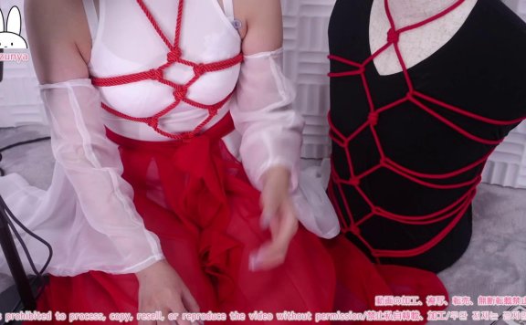 【実写コスプレASMR】緊縛実演♡しっとり縄巫女の言いなりお清めで濃厚耳舐めASMR【KU100_りずな】—2023_7_28-lcoser