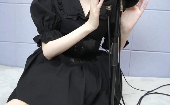 くもの上ユメミ無限大ASMR 黑色连衣裙-lcoser