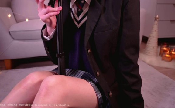 鬼花まりす生放送 放学后和儿时好友的圣诞约会♡在家偷偷舔耳朵-lcoser